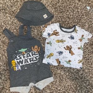 Star Wars overall infant outfit